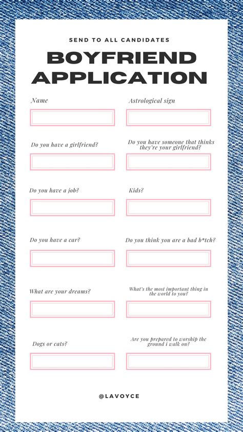 7 Ways To Create The Ultimate Boyfriend Application Form