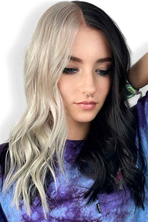 7 Ways To Rock Black And Blonde Half Hair