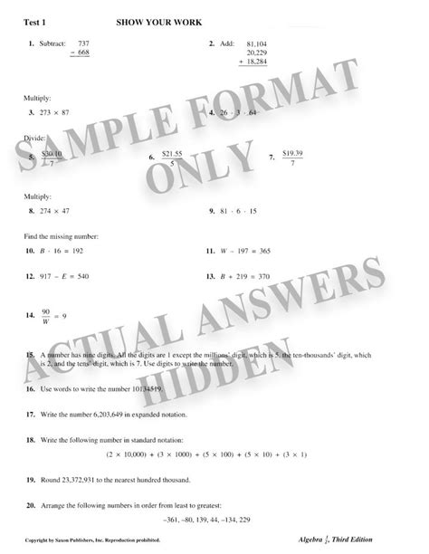 A Survey Of Mathematics 11th Edition Answer Key