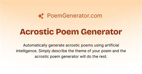 Acrostic Poem Generator Made Easy