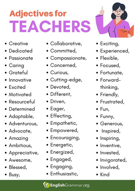 Adjectives To Describe A Teacher: 50 Positive Words