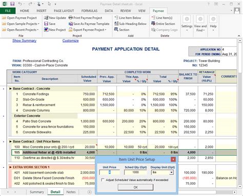 Aia Pay Application Template Excel Simplified