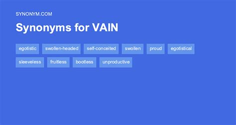 Alternative To Vain: Discover The Perfect Synonyms