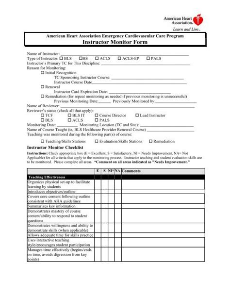 American Heart Association Instructor Candidate Application Guide