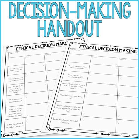 Apply Ethics In Decision Making With Application Worksheet