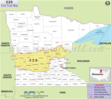 Area Code 320 Location And Cities