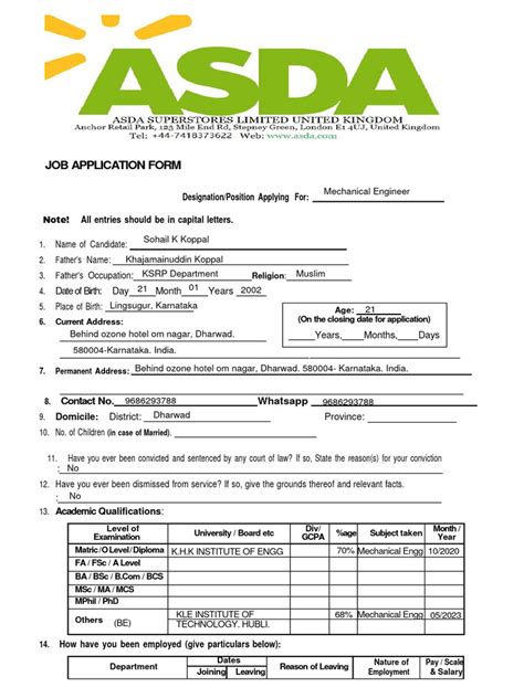 Asda Application Form: A Step-By-Step Guide