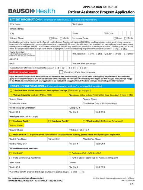 Astrazeneca Patient Assistance Program Application Form