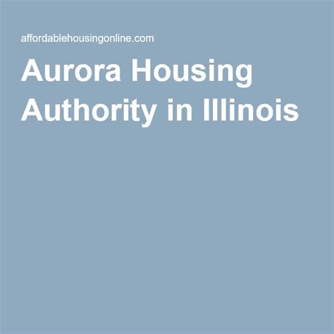 Aurora Section 8 Housing Application Guide