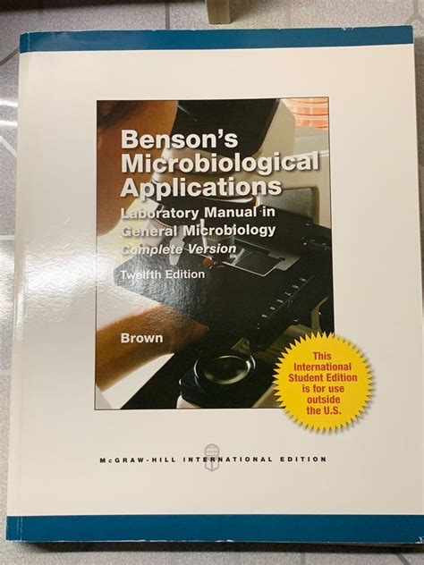 Bensons Microbiological Applications Lab Manual: A Practical Guide