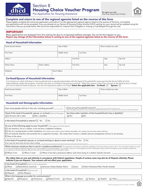 Boston Ma Section 8 Housing Application Guide