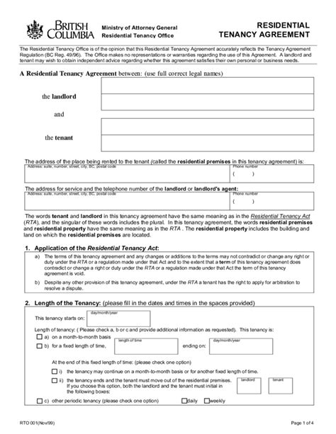 British Columbia Rental Application Form: A Comprehensive Guide