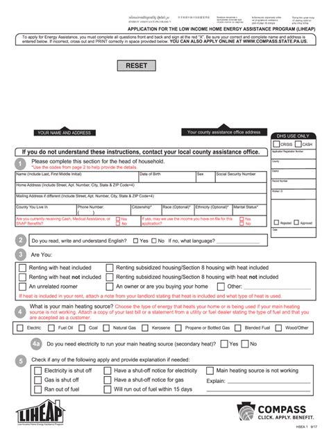 California Liheap Application Form Pdf Download