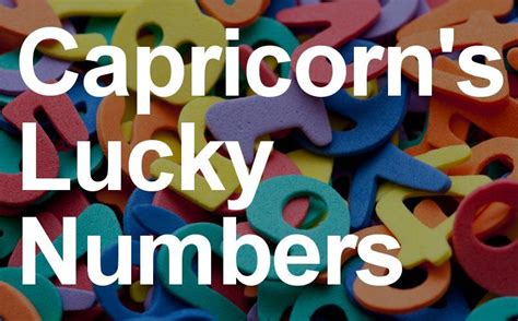 Capricorn Lucky Numbers Today Revealed