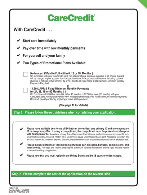 Care Credit Application Pdf: Easy Financing For Medical Expenses