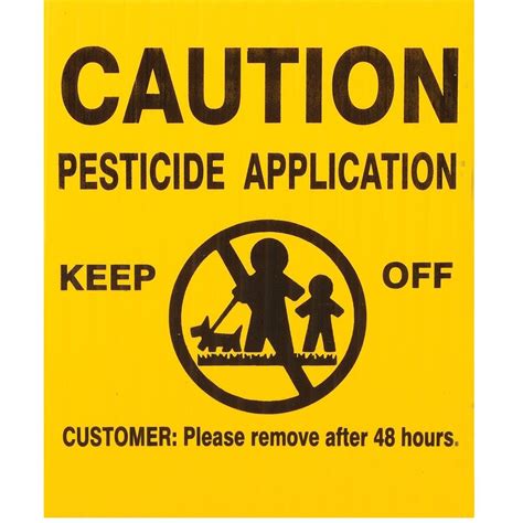 Caution Pesticide Application Sign: Safety First For Your Property