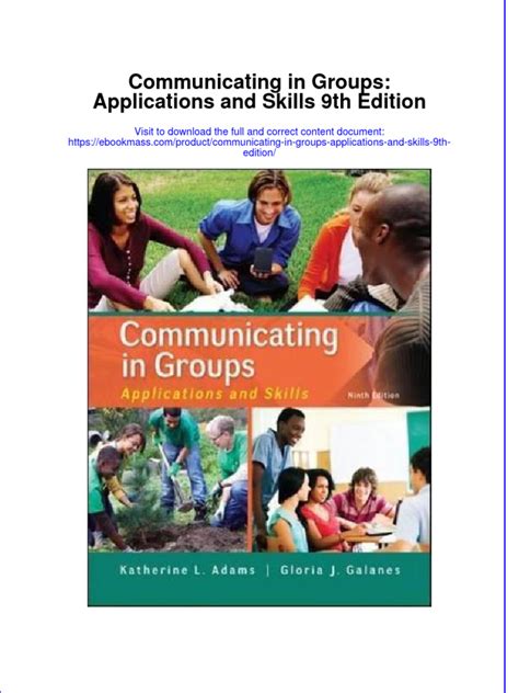 Communicating In Groups Applications And Skills