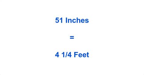 Convert 51 Inches To Feet