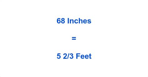 Convert 68 Inches To Feet In 1 Easy Step