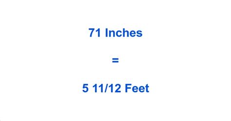 Convert 71 Inches To Feet Instantly