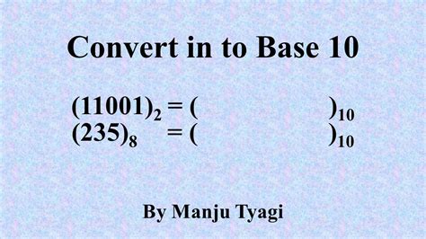 Convert Base 2 To Base 10 Easily