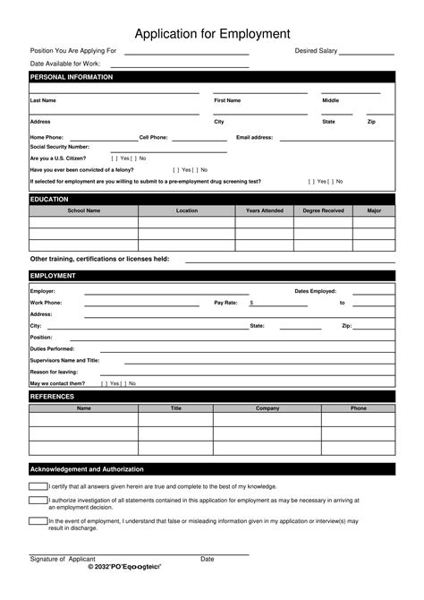 Costco Employment Application Form Pdf Download Guide