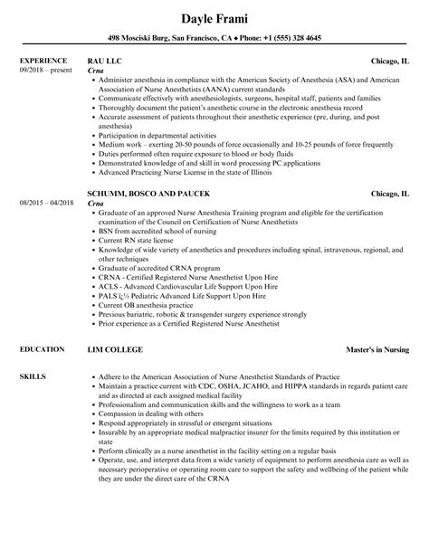 Crna Application Resume: Expert Tips And Examples