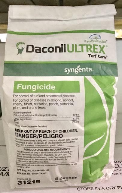 Daconil Ultrex Fungicide Application Rate Guide