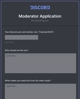 Discord Mod Application Template And Guide