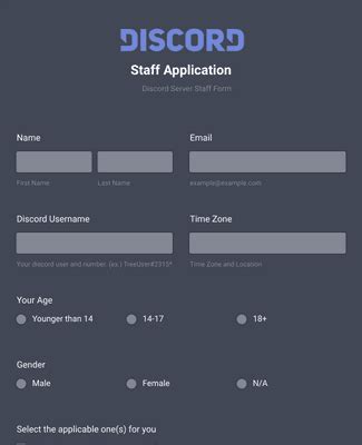 Discord Staff Application Copy And Paste Template