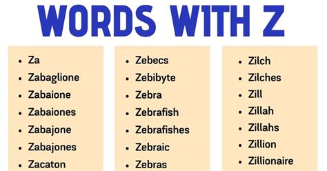 Discover Words That Start With Za: Fun Options Revealed