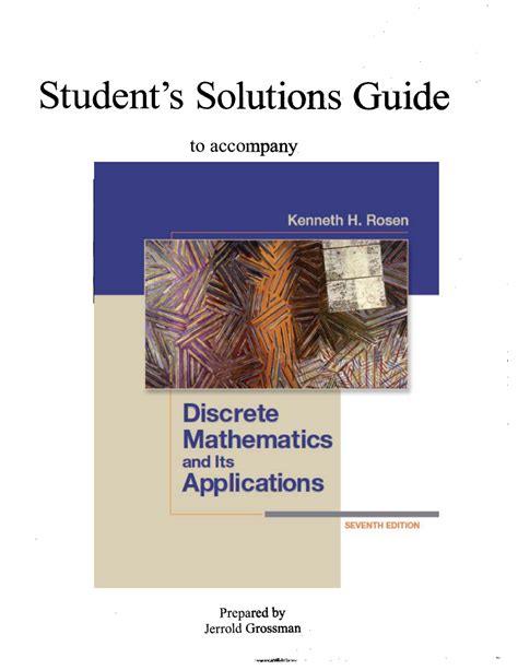 Discrete Mathematics Its Applications 7th Edition Pdf