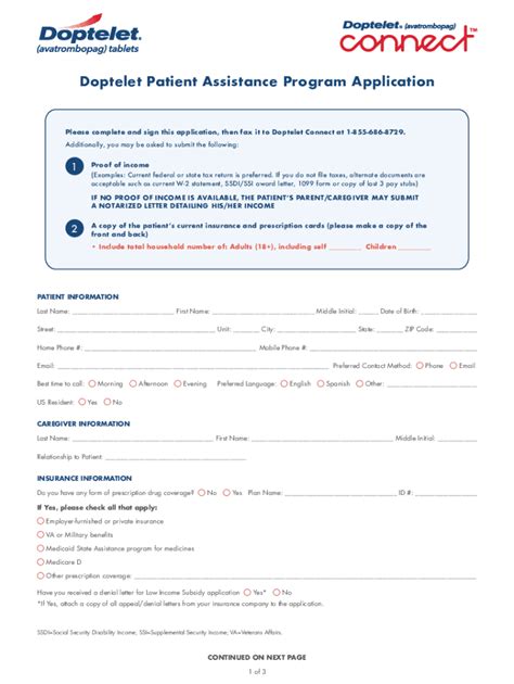 Doptelet Patient Assistance Program Application Guide