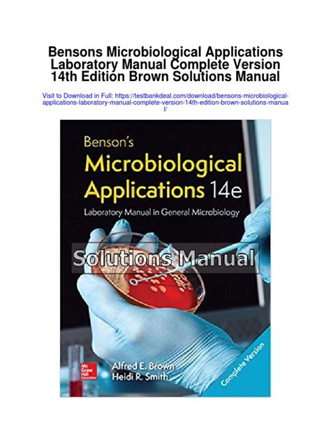 Download Bensons Microbiological Applications Lab Manual In Pdf