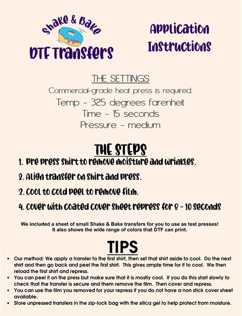 Dtf Transfer Application Instructions For Perfect Results