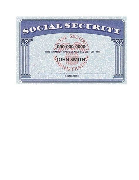 Editable Social Security Card Template Download