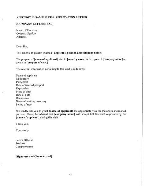 Employee Letter For Visa Application Template And Sample