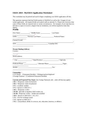 Eras Application Worksheet: A Step-By-Step Guide