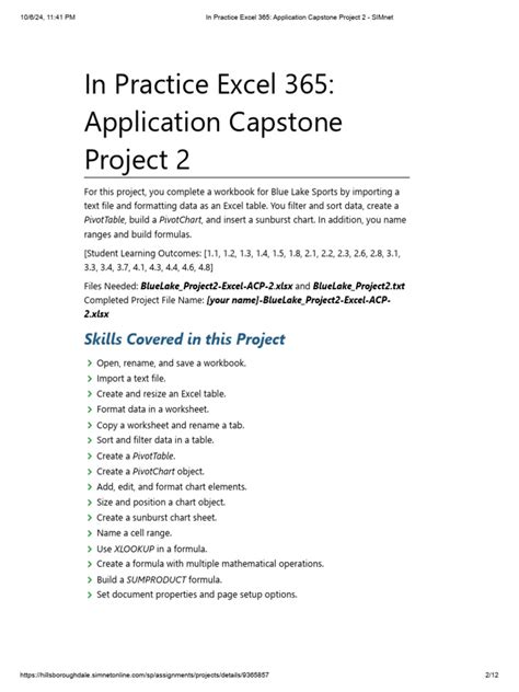 Excel 365 Application Capstone Project: 5 Key Takeaways