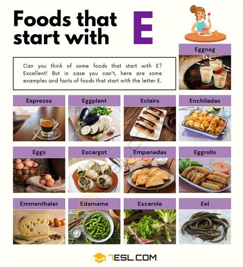 Exploring Delicious Foods That Start With E