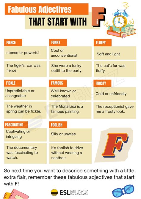 Fantastic Adjectives Starting With F To Enhance Your Writing