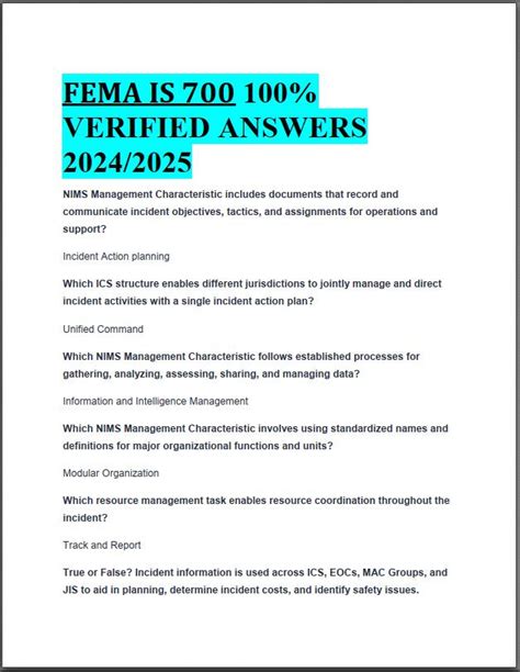 Fema Is230 Exam Answers And Study Guide