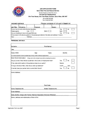 Fire And Rescue Service Application Form Guide