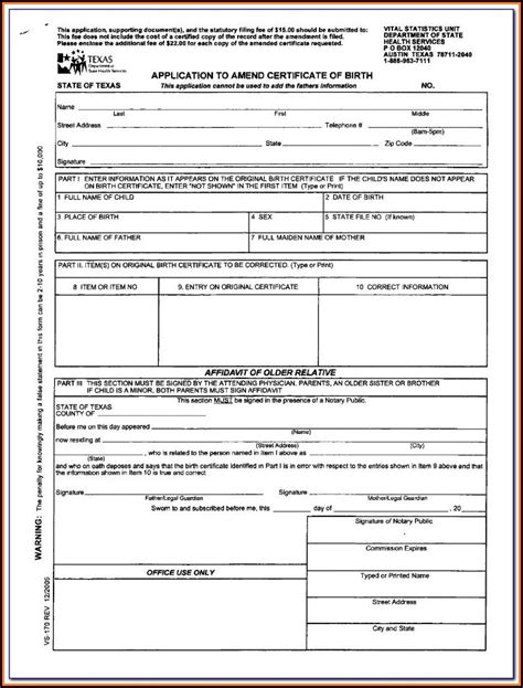 Florida Birth Certificate Application Form Pdf Download