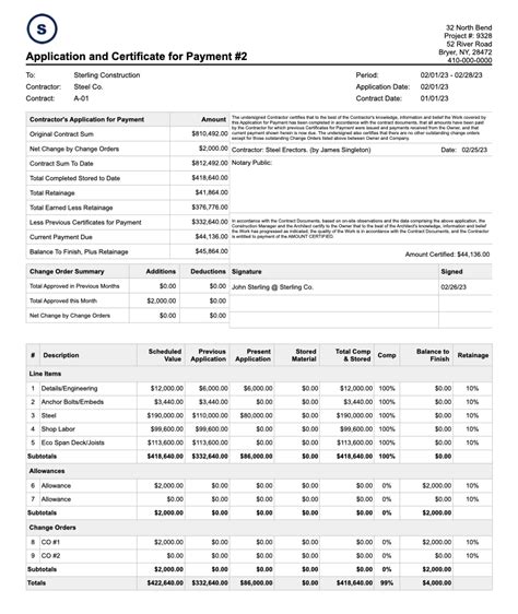 Free Pay Application Template For Contractors And Subcontractors