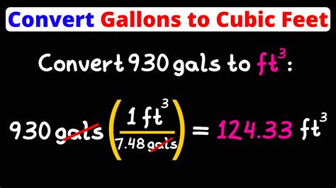 Gal To Cubic Feet Conversion Made Easy