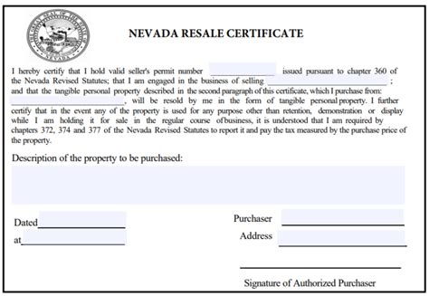 Get Your Nevada Resale Certificate In 5 Easy Steps