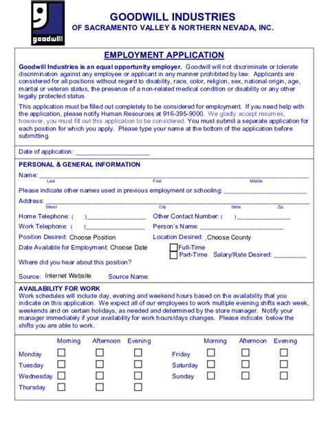 Goodwill Job Application Form: Easy Apply Process