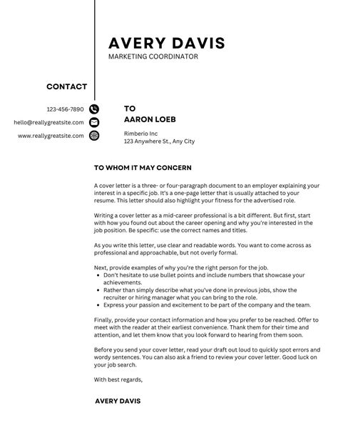 Green Card Application Cover Letter Sample And Guide