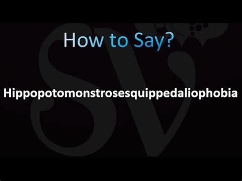 Hippopotomonstrosesquippedaliophobia: How To Pronounce It